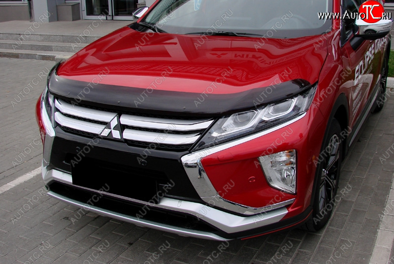 3 199 р. Дефлектор капота SIM  Mitsubishi Eclipse Cross  GK (2017-2021) дорестайлинг  с доставкой в г. Краснодар