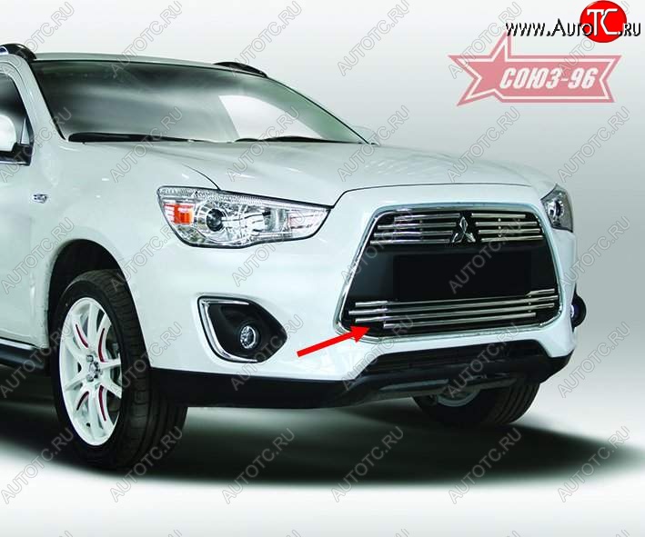 7 499 р. Декоративный элемент воздухозаборника Souz-96 (d16) Mitsubishi ASX 1-ый рестайлинг (2013-2016)  с доставкой в г. Краснодар