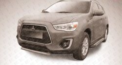 Защита переднего бампера из короткой трубы диаметром 76 мм Slitkoff Mitsubishi ASX 1-ый рестайлинг (2013-2016)