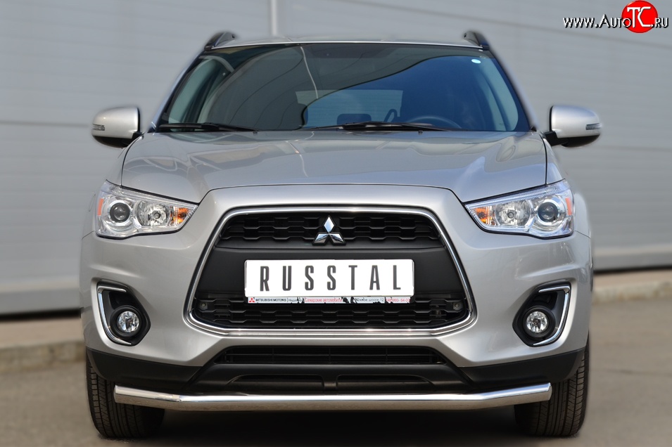 16 999 р. Одинарная защита переднего бампера диаметром 63 мм SLITKOFF  Mitsubishi ASX (2013-2016) 1-ый рестайлинг  с доставкой в г. Краснодар