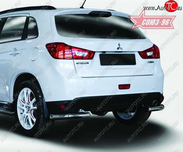 7 919 р. Защита заднего бампера из боковых уголков Souz-96 (d60) Mitsubishi ASX 1-ый рестайлинг (2013-2016)  с доставкой в г. Краснодар