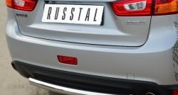 17 549 р. Одинарная защита заднего бампера из трубы диаметром 63 мм SLITKOFF  Mitsubishi ASX (2013-2016) 1-ый рестайлинг  с доставкой в г. Краснодар. Увеличить фотографию 2