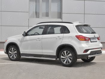 16 349 р. Защита заднего бампера (Ø63 мм, нержавейка) RUSSTAL Mitsubishi ASX 2-ой рестайлинг (2017-2020)  с доставкой в г. Краснодар. Увеличить фотографию 2