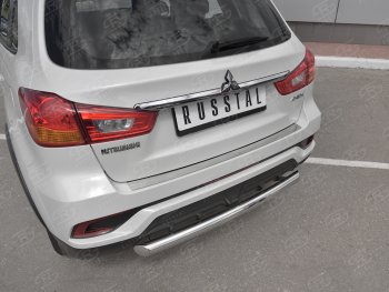 1 669 р. Защитная накладка заднего бампера Russtal Mitsubishi ASX 2-ой рестайлинг (2017-2020)  с доставкой в г. Краснодар. Увеличить фотографию 2