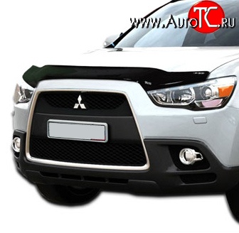 2 879 р. Дефлектор капота NovLine long  Mitsubishi ASX (2010-2020) дорестайлинг, 1-ый рестайлинг, 2-ой рестайлинг  с доставкой в г. Краснодар