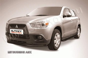 Защита переднего бампера из трубы d57 Slitkoff Mitsubishi ASX дорестайлинг (2010-2012)