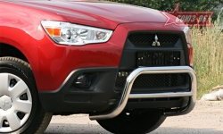 8 999 р. Защита переднего бампера Souz-96 (d60) Mitsubishi ASX дорестайлинг (2010-2012)  с доставкой в г. Краснодар. Увеличить фотографию 2