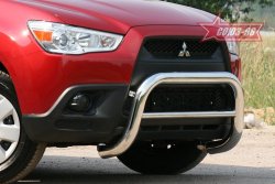 10 934 р. Защита переднего бампера Souz-96 (d76) Mitsubishi ASX дорестайлинг (2010-2012)  с доставкой в г. Краснодар. Увеличить фотографию 2