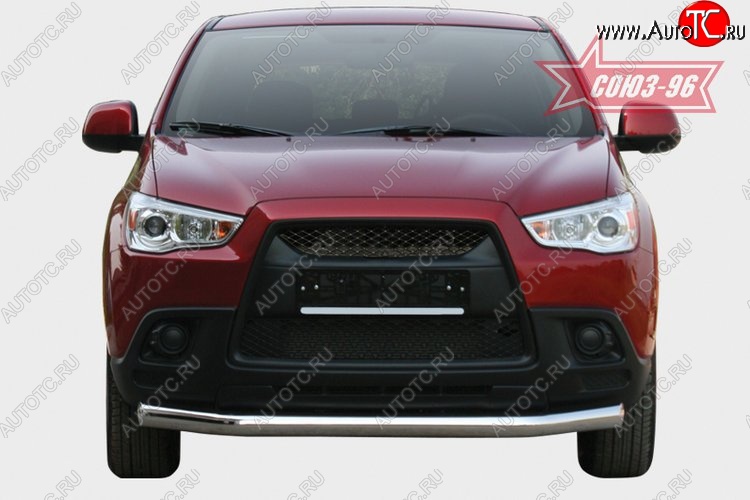 8 234 р. Защита переднего бампера Souz-96 (d76) Mitsubishi ASX дорестайлинг (2010-2012)  с доставкой в г. Краснодар