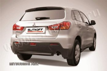 Защита заднего бампера из трубы d76 Slitkoff Mitsubishi (Митсубиси) ASX (АСХ) (2010-2012) дорестайлинг