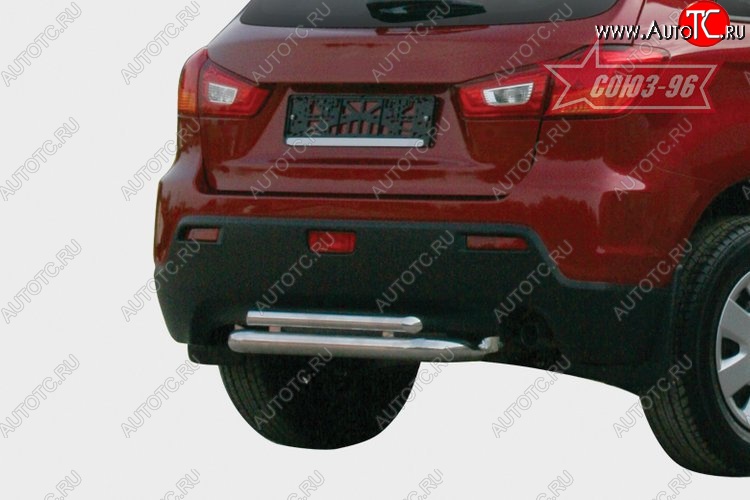 11 609 р. Защита заднего бампера Souz-96 (d60/42) Mitsubishi ASX дорестайлинг (2010-2012)  с доставкой в г. Краснодар