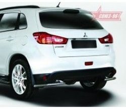 7 109 р. Защита заднего бампера уголки d42 Souz-96 Mitsubishi ASX 1-ый рестайлинг (2013-2016)  с доставкой в г. Краснодар. Увеличить фотографию 1