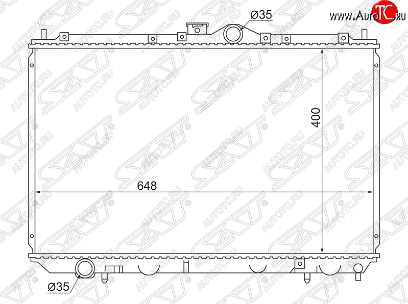 7 399 р. Радиатор двигателя (пластинчатый, 1.6, МКПП) SAT  Mitsubishi Carisma (1996-2004)  с доставкой в г. Краснодар