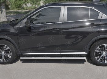 29 699 р. Пороги труба 120х60 овал с проступью Russtal Mitsubishi Eclipse Cross GK дорестайлинг (2017-2021)  с доставкой в г. Краснодар. Увеличить фотографию 2