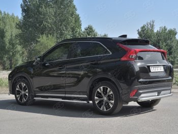 14 399 р. Защита заднего бампера (Ø63 мм, нержавейка) SLITKOFF  Mitsubishi Eclipse Cross  GK (2017-2021) дорестайлинг  с доставкой в г. Краснодар. Увеличить фотографию 2