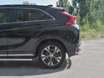 14 399 р. Защита заднего бампера (Ø63 мм, нержавейка) SLITKOFF  Mitsubishi Eclipse Cross  GK (2017-2021) дорестайлинг  с доставкой в г. Краснодар. Увеличить фотографию 3