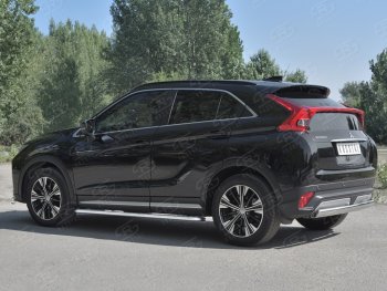 14 999 р. Защита заднего бампера (Ø75х42 мм, нержавейка) Russtal Mitsubishi Eclipse Cross GK дорестайлинг (2017-2021)  с доставкой в г. Краснодар. Увеличить фотографию 2