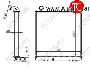 14 499 р. Радиатор двигателя (пластинчатый, МКПП) SAT Mitsubishi Fuso Canter (2000-2007)  с доставкой в г. Краснодар