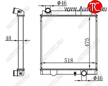 10 699 р. Радиатор двигателя (пластинчатый, МКПП) SAT Mitsubishi Fuso Canter (2000-2007)  с доставкой в г. Краснодар