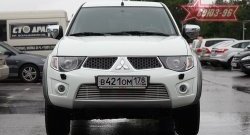 Декоративный элемент воздухозаборника Souz-96 (d10) Mitsubishi L200 5 KK,KL дорестайлинг (2015-2019)