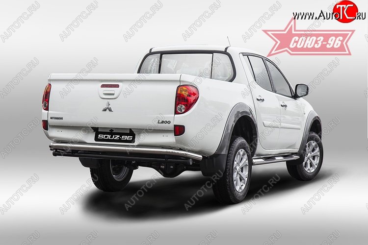 9 809 р. Одинарная защита заднего бампера d60 Souz-96 Mitsubishi L200 5 KK,KL дорестайлинг (2015-2019)  с доставкой в г. Краснодар