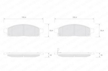 3 599 р. Тормозные колодки Ferodo (передние)  Mitsubishi L200 ( 4,  5 KK,KL) - Pajero Sport  PB  с доставкой в г. Краснодар. Увеличить фотографию 2