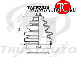 559 р. Пыльник шруса силиконовый (внутренний 82x94x23) Trustauto Mitsubishi L200 4  дорестайлинг (2006-2014)  с доставкой в г. Краснодар