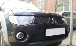 1 499 р. Сетка в решетку радиатора Russtal  Mitsubishi L200  4 - Pajero Sport  PB (черная)  с доставкой в г. Краснодар. Увеличить фотографию 5