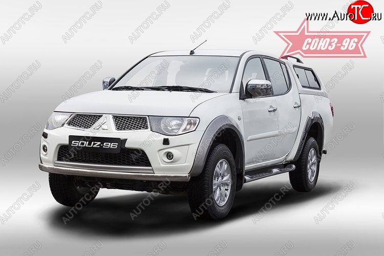 13 904 р. Овальная защита переднего бампера (d75х42) Souz-96 Mitsubishi L200 4  дорестайлинг (2006-2014)  с доставкой в г. Краснодар