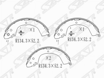 Колодки тормозные задние SAT Mitsubishi (Митсубиси) L200 (л)  4 (2006-2014) 4  дорестайлинг