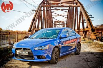 Накладки порогов EVO Mitsubishi Lancer 10 CY седан дорестайлинг (2007-2010)