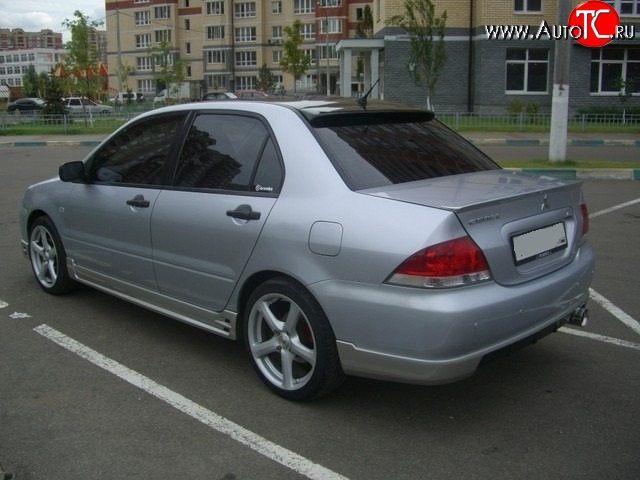 4 999 р. Накладка на задний бампер EGR Mitsubishi Lancer 9 1-ый рестайлинг седан (2003-2005) (Неокрашенная)  с доставкой в г. Краснодар