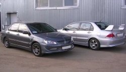 6 699 р. Пороги накладки EVO 9 Mitsubishi Lancer 9 1-ый рестайлинг универсал (2003-2005) (Неокрашенные)  с доставкой в г. Краснодар. Увеличить фотографию 2