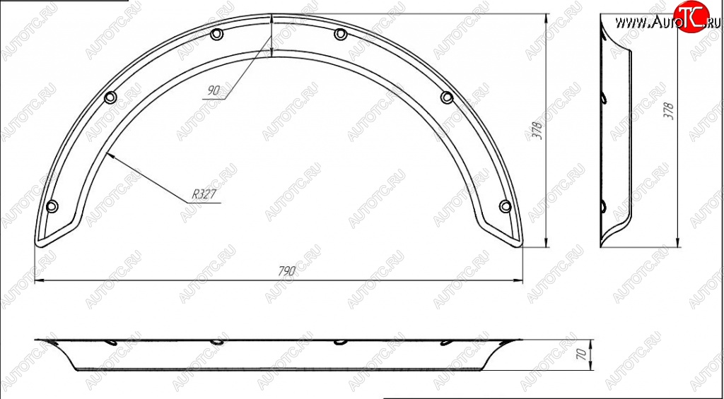 4 899 р. Универсальные арки New School (70 мм) Hyundai i20 PB хэтчбэк дорестайлинг (2008-2012) (Шагрень: 4 шт)  с доставкой в г. Краснодар