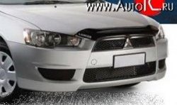 Дефлектор капота NovLine (короткий) Mitsubishi Lancer 10 седан рестайлинг (2011-2017)