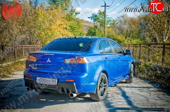 1 649 р. Козырёк на заднее стекло Zodiak Generator (6 зубьев) Mitsubishi Lancer 10 седан дорестайлинг (2007-2010) (Неокрашенный)  с доставкой в г. Краснодар