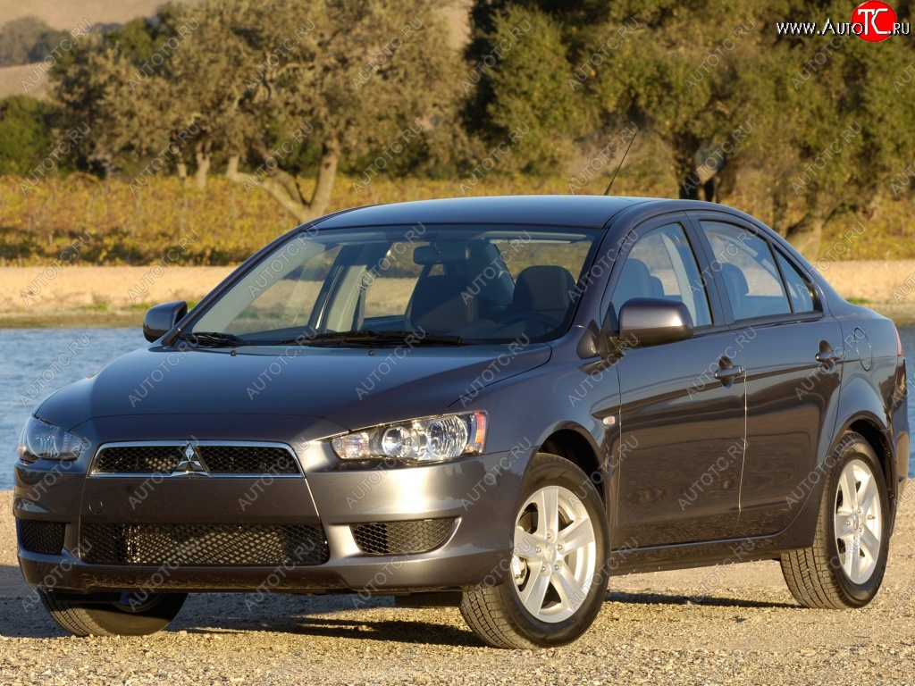 5 949 р. Передний бампер Стандартный Mitsubishi Lancer 10 седан дорестайлинг (2007-2010)  с доставкой в г. Краснодар