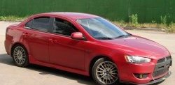 4 549 р. Пороги накладки Evo Mitsubishi Lancer 10 хэтчбэк дорестайлинг (2007-2010) (Неокрашенные)  с доставкой в г. Краснодар. Увеличить фотографию 4