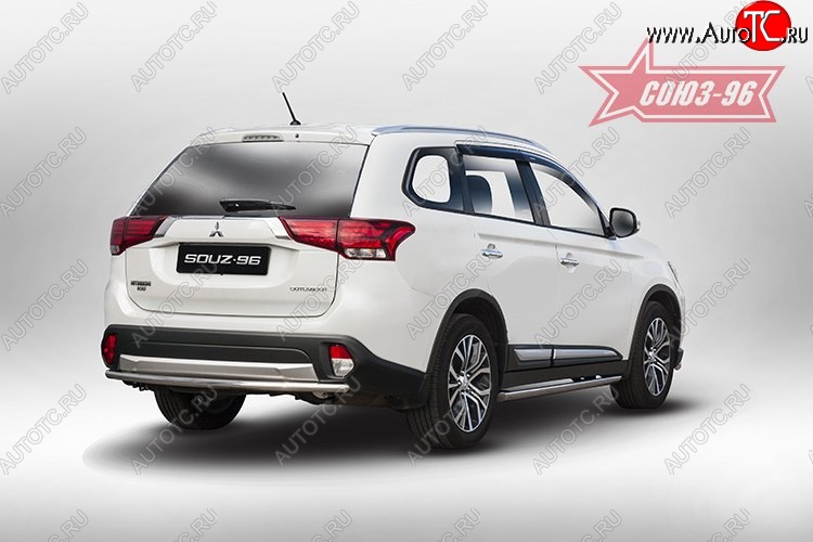 9 404 р. Защита заднего бампера Souz-96 (d42) Mitsubishi Outlander GF 2-ой рестайлинг (2015-2018)  с доставкой в г. Краснодар