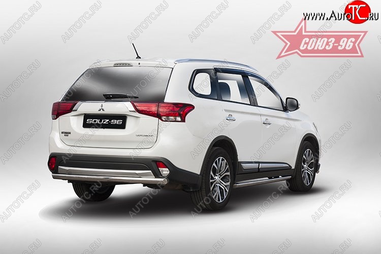 11 249 р. Защита заднего бампера Souz-96 (d60) Mitsubishi Outlander GF 2-ой рестайлинг (2015-2018)  с доставкой в г. Краснодар