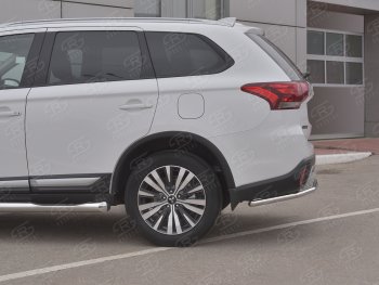 16 449 р. Защита заднего бампера (Ø42 мм, нержавейка) SLITKOFF  Mitsubishi Outlander  GF (2018-2022) 3-ий рестайлинг  с доставкой в г. Краснодар. Увеличить фотографию 3