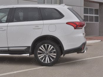 15 999 р. Защита заднего бампера (Ø75x42 мм, нержавейка) Russtal Mitsubishi Outlander GF 3-ий рестайлинг (2018-2022)  с доставкой в г. Краснодар. Увеличить фотографию 3