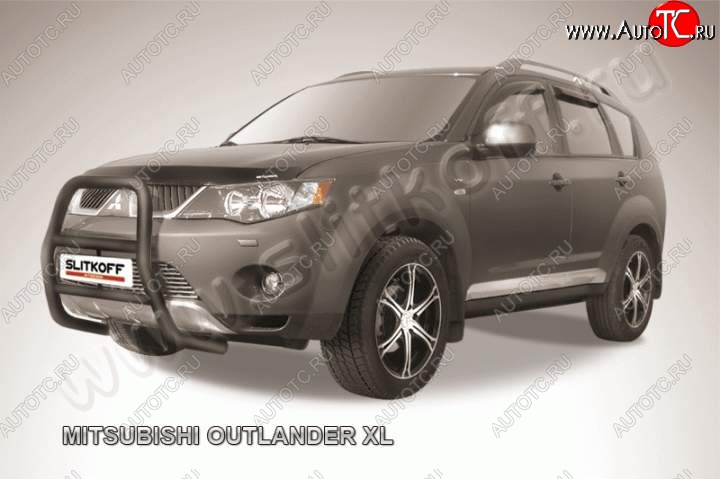 20 449 р. Кенгурятник d57 высокий  Mitsubishi Outlander  XL (2005-2009) (CW)  дорестайлинг (Цвет: серебристый)  с доставкой в г. Краснодар