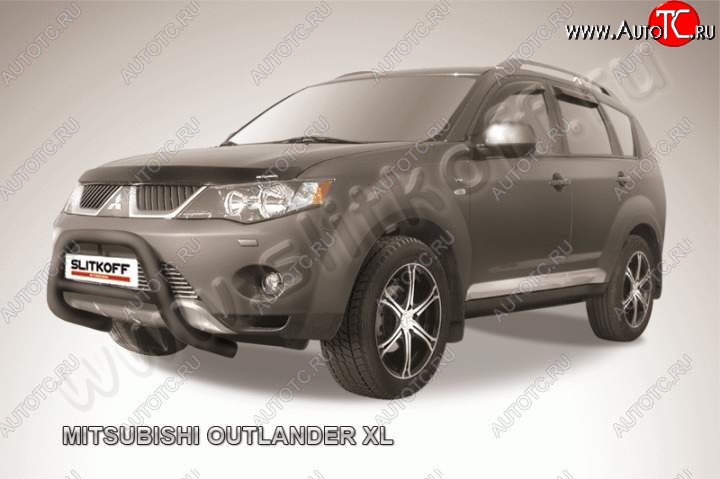 25 999 р. Кенгурятник d76 низкий  Mitsubishi Outlander  XL (2005-2009) (CW)  дорестайлинг (Цвет: серебристый)  с доставкой в г. Краснодар