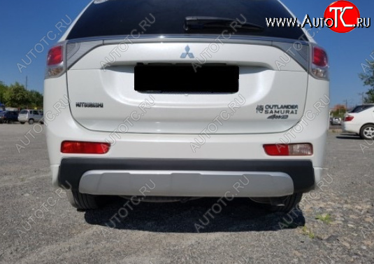 3 499 р. Диффузор заднего бампера BROOMER Design  Mitsubishi Outlander  GF (2012-2014) дорестайлинг (Неокрашенный)  с доставкой в г. Краснодар