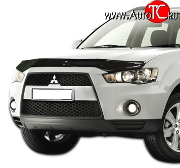 2 879 р. Дефлектор капота NovLine  Mitsubishi Outlander  XL (2010-2013) (CW)  рестайлинг  с доставкой в г. Краснодар