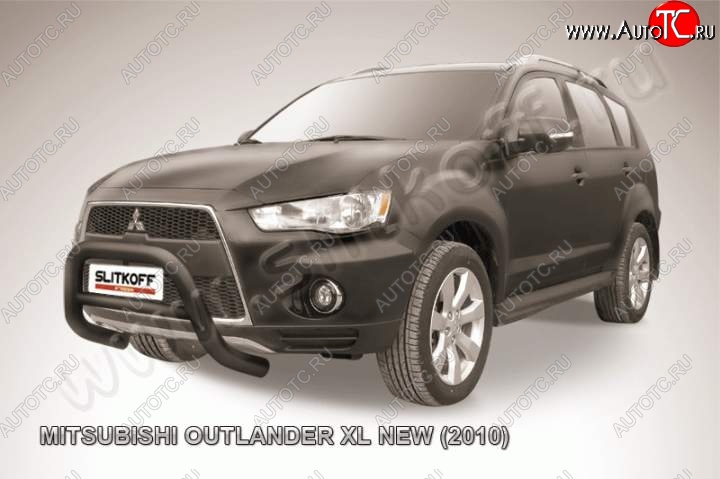 25 999 р. Кенгурятник d76 низкий  Mitsubishi Outlander  XL (2010-2013) (CW)  рестайлинг (Цвет: серебристый)  с доставкой в г. Краснодар