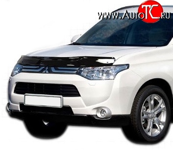 2 879 р. Дефлектор капота NovLine Mitsubishi Outlander GF дорестайлинг (2012-2014)  с доставкой в г. Краснодар