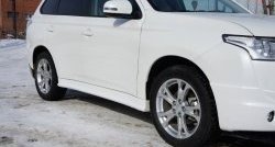 6 199 р. Пороги накладки Broomer Design  Mitsubishi Outlander  GF (2012-2014) дорестайлинг (Неокрашенные)  с доставкой в г. Краснодар. Увеличить фотографию 3