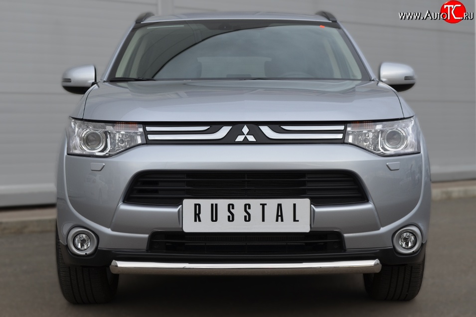 15 549 р. Одинарная защита переднего бампера диаметром 63 мм SLITKOFF  Mitsubishi Outlander  GF (2012-2014) дорестайлинг  с доставкой в г. Краснодар